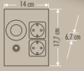 CATA CT-5109G 2W ÜÇGEN SPOT GÜNIŞIĞI (LEDLİ+ÇİFT PRİZLİ)