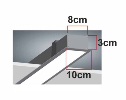 60 Cm Sıvaaltı Linear 25W (10Cmx3,5Cmx8Cm)