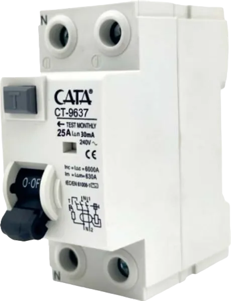 CATA CT-9649 25 AMPER KAÇAK AKIM RÖLESİ ( 300 m A / MONOFAZE / 6 kA )