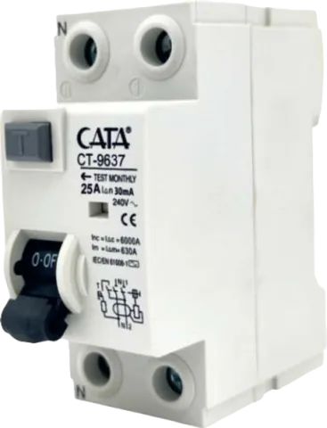 CATA CT-9649 25 AMPER KAÇAK AKIM RÖLESİ ( 300 m A / MONOFAZE / 6 kA )