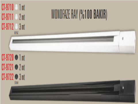 CATA CT-9710 MONOFAZE ( 1M ) RAY BEYAZ (İTHAL)